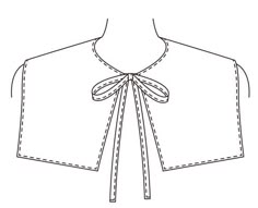 リボンで結ぶ、大人かわいいセーラーつけ襟の作り方 – cocca Dicky Collar, Sewing Design, Fashion Sewing Pattern, Fashion Design Sketches, Collar Pattern, Collar Designs, Technical Drawing, Collar And Cuff, Fashion Drawing