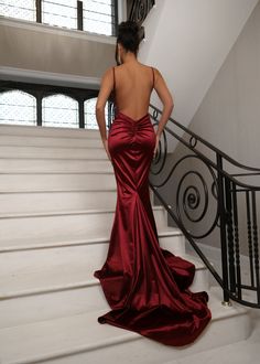 Red Silk Prom Dress, Wine Red Prom Dress, Red Backless Dress, Red Prom Dress Long, Wine Red Dress, Silk Prom Dress, Dress For Prom, Red Satin Dress, Prom Season