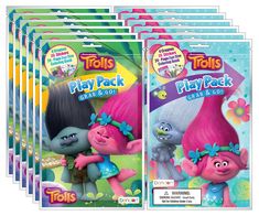 PRICES MAY VARY. Bundle Includes 12 Trolls Grab & Go Play Packs, 6 each of 2 artwork designs. Each Play Pack contains 4 Crayons, 1 Sticker sheet, and one 24-page Mini Fun Size Coloring Book. Perfect for birthday parties, gifts, classrooms, holiday parties, giveaways, prizes, and countless other uses. Each Play Pack measures 8.4" x 5.3" x .4". Comes with bonus pink loot bags and Luna door hanger. Bundle Includes 12 Trolls Grab & Go Play Packs, 6 each of 2 artwork designs. Each Play Pack contains Trolls Birthday Favors, Trolls Party Favors, Trolls Birthday Party, Birthday Goodie Bags, Girl Bday Party, Troll Party, Pack And Play, Bday Girl, Fun Size