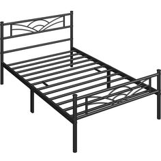 a metal bed frame with no headboard or foot board is shown in this image