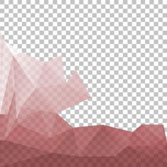 an abstract red and white background with low poly shapes, including the shape of a mountain