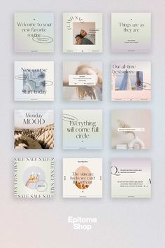 a series of brochures with different designs on them