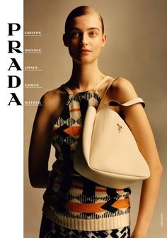 Fashion Ads Design Advertising Campaign, Prada Ad Campaign, Prada Campaign, Jamie Hawkesworth, Anna Ewers, Makeup Ads, Glass Showcase, Prada Collection, Italian Fashion Brands