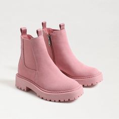 New Sam Edelman Kids’ Laguna Chelsea Leather Pull On Boots In Pink - | Size 2 | New Without Box Get Your Kids Fall Ready With Laguna, The Slip On Boots Of The Season. No Puddle Or Mud Park Can Defeat These Babes. Heel Height: 1.3 Inches Material: Leather Closure: Pull On Toe: Round Insole: Synthetic Laguna Chelsea Boot, Timeless Boots, Closed Toe Heels, Slip On Boots, Pull On Boots, Fall Kids, Fall Shoes, Girls Boots, Leather Pulls