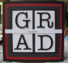 a close up of a card with the words grad on it