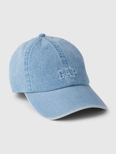 Soft 6-panel baseball cap.  Gap arch logo at front.  Curved brim.  Adjustable buckle closure at back.  For more fit and sizing info, check out our Size Guide. Gap Brand, Cap Outfit, Denim Cap, Gap Logo, Arch Logo, Baseball Caps Fashion, Logo Baseball, Gender Equality, Support People