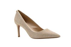 PRICES MAY VARY. Wear the MICHAEL Michael Kors Alina Flex Pumps to keep your style and glamor high at your office meetings or weekend outings. Leather upper. Synthetic lining and insole. Slip-on style for easy on and off. Timeless pointed toe. Wear the MICHAEL Michael Kors Alina Flex Pumps to keep your style and glamor high at your office meetings or weekend outings. Leather upper. Synthetic lining and insole. Slip-on style for easy on and off. Timeless pointed toe. Towering stiletto heel. Synth Michael Kors Gold Heels For Formal Occasions, Michael Kors Gold Formal Heels, Michael Kors Gold High Heel, Michael Kors Chic Gold Heels, Michael Kors Elegant Gold Heels, Chic Michael Kors Gold Heels, Chic Gold Michael Kors Heels, Chic Low Heel Shoes With Heel Tab, Formal Michael Kors Heels With Branded Insole