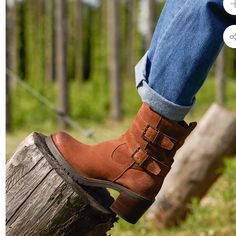 Vintage Foundry Co. Women's Charmaine Bootie. - 2 Buckle Straps To Provide Ample Support And Style. - Round Toe Front For Added Comfort - Leather Upper - Side Zip Closure - Heel: 2.5" - Shaft Circumference: 11" - Preowned In Good Condition - Color: Camel - Stock Photo Is To Show Fit/ Style Only. Actual Color Varies Slightly. See Pics Shoes Vintage, Fit Style, Vintage Shoes, Bootie, Side Zip, Bootie Boots, Fitness Fashion, Camel, Vintage Ladies