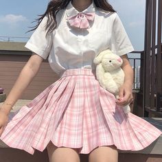 Plaid Pleated Skirt Mini Skirts Summer Winter Black Mini Skirts Women Korean Japanese Style Micro Korean School Uniform Aesthetic, Preppy Mode, Football Game Outfit, Solid Skirt, Micro Skirt, Golf Dresses, Pleated Shirt, Bow Shirts, Estilo Preppy