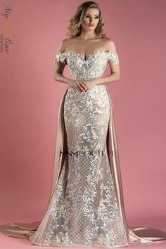 Edward Arsouni, Off Shoulder Evening Dress, Mnm Couture, Makijaż Smokey Eye, Dresses Designer, فستان سهرة, Cooler Look, Lace Dress Long, African Dresses