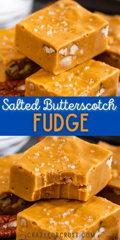 salted butterscotch fudge is an easy and delicious dessert