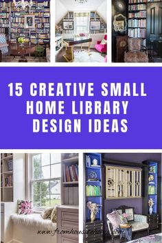 15 creative small home library design ideas Small Library Room, Small Home Library Design, Reading Room Ideas, Library Design Ideas, Cozy Reading Room, Small Home Library, Home Library Design Ideas, Small Space Decorating, Small Library