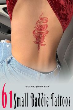 "Small Baddie Tattoos" Celebrities love to show off their tattoos, and it's the perfect inspiration. Explore beautyholo board "Small Tattoos" on Pinterest to discover your next favorite small baddie tattoo, See more ideas check out here:  #baddietattoos #tattooed #tattoos Red Dragon Tattoo, Unique Tattoos For Women, Dragon Tattoo For Women, Inspiration Tattoos, Red Ink Tattoos, Tattoo Girls, Dope Tattoos For Women, Red Tattoos