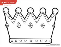 a drawing of a crown with the words back to school on it