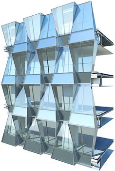 an architectural rendering of a glass building