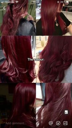 Cherry Red Hair Ideas, Type Of Red Hair Color, Red Cherry Hair Color, Red To Blonde Hair Before And After, Cranberry Red Hair, Types Of Red Hair, Red Cherry Hair, Red Hair Color Trends, Cherry Red Hair Color