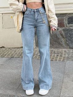 Baggy Jeans For Women, Jeans Online Store, Boyfriend Fit Jeans, Streetwear Jeans, Streetwear Mode, Moda Jeans, Boyfriend Jean, High Waist Fashion, Jeans Material