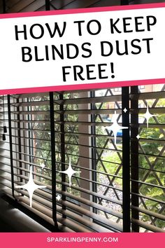 blinds with the words how to keep blinds dust free