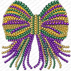 a colorful butterfly with beads on it's wings