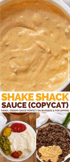 an image of shake shack sauce copycat recipe collage with text overlay that reads shake shack sauce copycat