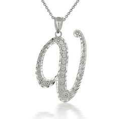 Description: 925 Sterling Silver Cursive Initial Letter V Pendant Necklace Item No.: H794* Metal Type: 925 Sterling Silver With Stamped 925 Metal Color: Silver Measurement: Pendant's Height With Bale: 1.09 In Width: 0.5 Inch Available In Any Letter From A-Z Rolo Chain Available In 16", 18", 20", 22" Note: Made To Order. Please Allow 7-10 Days To Be Shipped. Letter V Necklace, V Pendant, V Necklace, Letter Pendant Necklace, Letter V, Letter Pendants, Initial Letter, Initial Letters, Rolo Chain