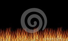 fire flames on a black background