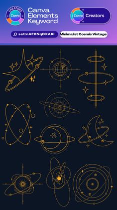 -cosmic-vintage-nAF0NqDXA6I|Cosmic vintage - vintage style digital illustration of a cosmic scene with planets, stars, galaxy and Vintage Canva Elements, Top Free Fonts, Ilmu Ekonomi, Wine Logo, Canva Tips, Canva Elements Keyword, Design Fonts