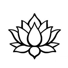 a black and white image of a lotus flower