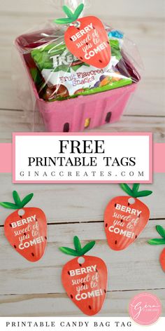 free printable tags for strawberries and watermelon