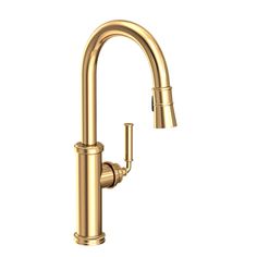 a brass colored faucet with two handles and nozzles on the side