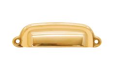 a gold door handle on a white background