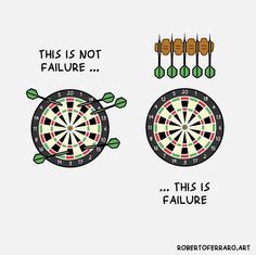 an image of darts and darts with the caption'this is not failure '