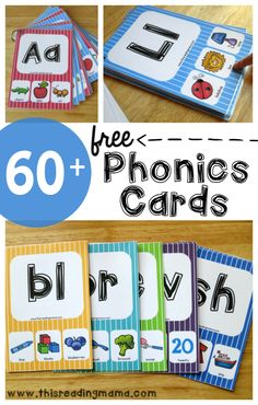 the printable phonics cards are great for teaching children how to use them