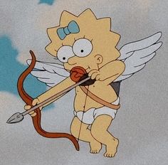 a cartoon character holding a bow and arrow