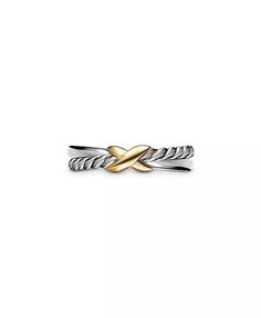 David Yurman - Petite X Ring in Sterling Silver with 18K Yellow Gold, 4mm 2024 Clothes, Yurman Ring, David Yurman Ring, X Ring, List Ideas, Dress Inspo, David Yurman, Christmas List, 21st Century