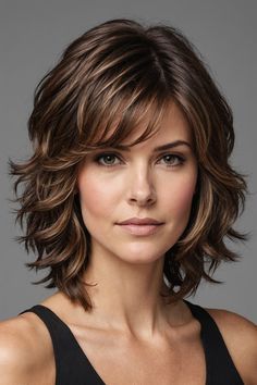 20 Medium Shag Hairstyles – Trend Is Style Hairstyles For No Jawline, Medium Short Shag, Choppy Layered Haircuts For Medium Hair, Shaggy Shoulder Length Hair, Mid Length Hair With Bangs, Shaggy Haircut, Hairstyles Layered, Medium Shag