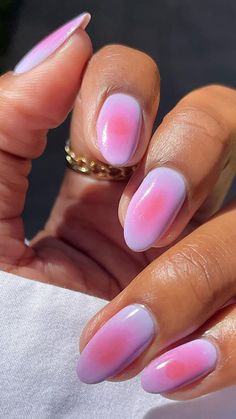 Airbrush Nails, Blush Nails