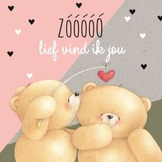 two teddy bears are touching each other with their hands and hearts on the wall behind them