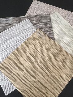 four different types of wood flooring laid out on top of each other in various colors