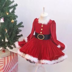 - Your girls will dazzle this Christmas..This beautiful lady santa claus is our own design and structure. Made of the highest quality velvet     and layers of crystal tulle..buttoned at the back, our Christmas costume has velvet buttons.. The belt is made of satin and has a gold     belt buckle. The belt is included in the dress. Handmade and customized to your own size. Made to order You can find the dress you are looking for in my magazine, which has over 200 dresses in my magazine. this link Gold Belt Buckle, Toddler Christmas Dress, Costume For Girls, Santa Claus Costume, Christmas Dress Baby, Santa Dress, Baby First Christmas, Puffy Dresses, Gold Belt