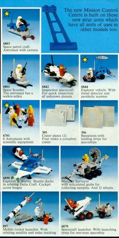 an advertisement for legos with instructions on how to build it and where to put them