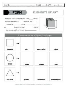 the worksheet for shapes and lines