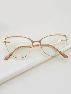 Rhinestone Decor Cat Eye Anti-Blue Light Eyeglasses | SHEIN USA Specs For Women Eye Glasses, Designer Frames For Women, Specticals Frames Style For Women, Specticals Frames Style, Cat Eye Frames Eyeglasses, Glasses Frames For Women Latest Trends, Cute Eye Glasses, Trending Eye Glasses For Women, Aesthetic Eyeglasses