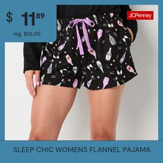 You'll love adding these Sleep Chic women's pajama shorts to your wind-down routine. They're made from soft cotton-flannel and have an elastic-drawstring waistband and side slip pockets. Closure Type: Drawstring, Full ElasticPockets: 2 Side Slip PocketsFiber Content: 100% CottonFabric Description: FlannelInseam: 2 3/4 InCare: Machine Wash, Tumble DryCountry of Origin: Imported Womens Flannel Pajamas, Womens Pajama Shorts, Flannel Pajamas, Pajama Shorts, Drawstring Waistband, Chic Woman, Cotton Flannel, Sleep, Pajamas