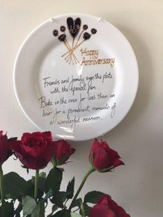 45th Sapphire Wedding Anniversary Signature Plate Stoke On Trent