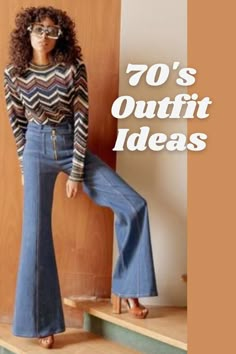 Retro Outfits For Women Party, Outfit 70s Mujer, Looks Retro Vintage, Retro Attire Women, 70s Day Spirit Week, Women’s 70s Fashion, Style Annee 70