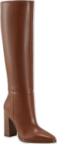 Leather Boot, Marc Fisher, Knee High Boots, Knee High, Leather Boots, Block Heels, Almond, Womens Boots, Leather Upper