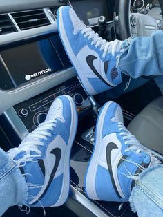 Blue Basketball Shoes, Blue Jordans, High Sneakers