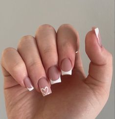 Nail Ideas Pink, Winter Nails Christmas, Nails January, Old Money Nails, Nails Valentines Day, January Nail, French Tip Gel Nails, January Nail Designs, Nails Unique