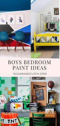 boys'bedroom paint ideas that are colorful and fun